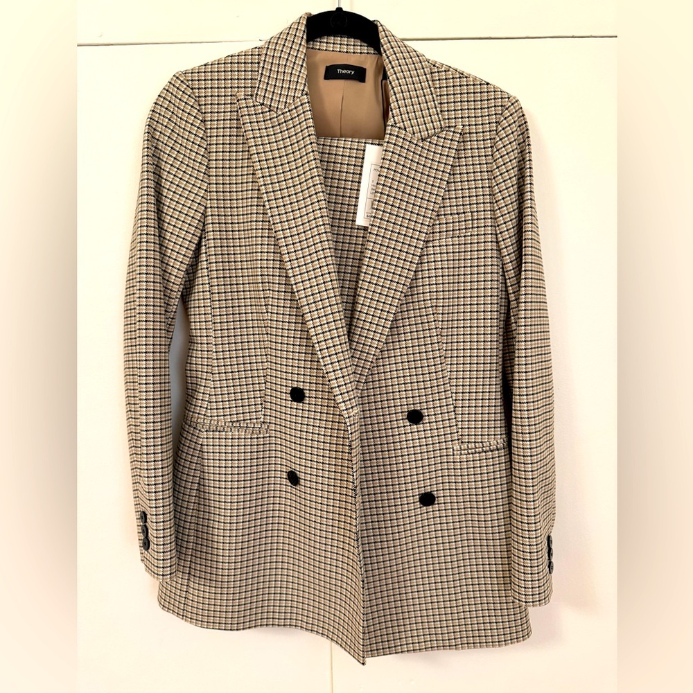 NWT Theory checked suit